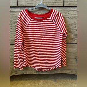 Cat & Jack Red & White Striped Long-Sleeve Kids Top